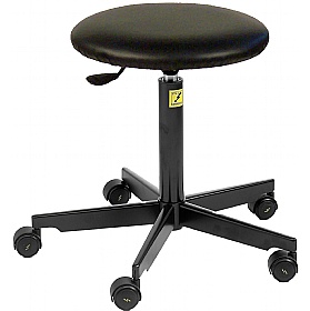 ESD Static Dissipative Vinyl Stools with Castors