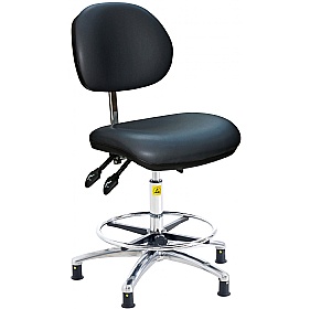 ESD Static Dissipative Clean Room Vinyl Draughtsman Chair with HEPA Air Filter