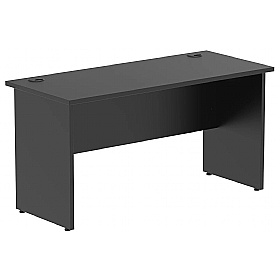 Raven Black Shallow Panel End Rectangular Office Desks