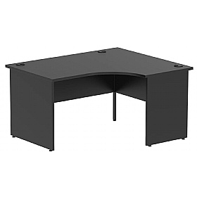 Raven Black Panel End Ergonomic Radial Office Desks