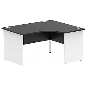Tuxedo Black Panel End Ergonomic Radial Office Desks