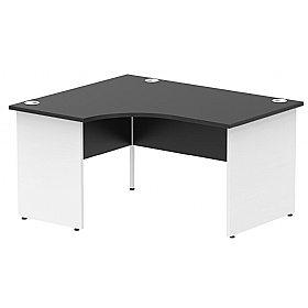 Tuxedo Black Panel End Ergonomic Radial Office Desks