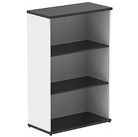Obsidian Duo Black Wooden Office Bookcases