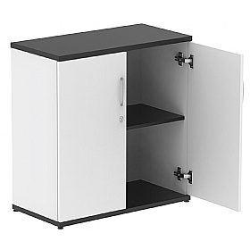 Obsidian Duo Black Wooden Office Cupboards