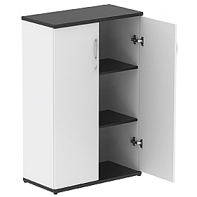 Obsidian Duo Black Wooden Office Cupboards