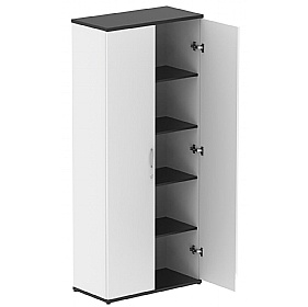 Obsidian Duo Black Wooden Office Cupboards