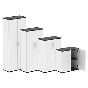 Obsidian Duo Black Wooden Office Cupboards