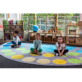 Lake Large Semi-Circle Placement Carpet - School Furniture