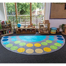 Lake Large Semi-Circle Placement Carpet - School Furniture