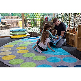 Lake Large Semi-Circle Placement Carpet - School Furniture