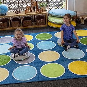 Lake Circles Rectangular Placement Carpet