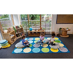 Lake Circles Rectangular Placement Carpet - School Furniture