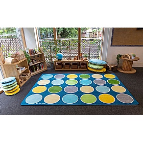 Lake Circles Rectangular Placement Carpet - School Furniture