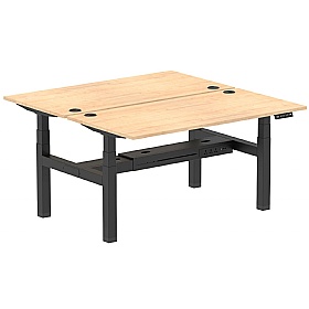 Air Electric Height Adjustable 2 Person Rectangular Back to Back Desks - Office Desks