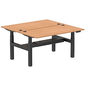 Air Electric Height Adjustable 2 Person Rectangular Back to Back Desks - Office Desks