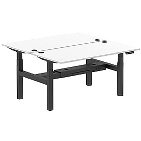 Air Electric Height Adjustable 2 Person Rectangular Back to Back Desks - Office Desks
