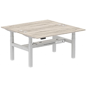 Air Electric Height Adjustable 2 Person Rectangular Back to Back Desks - Office Desks