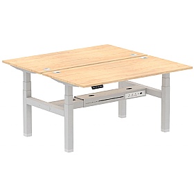 Air Electric Height Adjustable 2 Person Rectangular Back to Back Desks - Office Desks