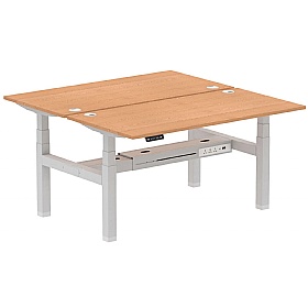 Air Electric Height Adjustable 2 Person Rectangular Back to Back Desks - Office Desks