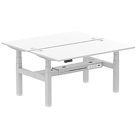 Air Electric Height Adjustable 2 Person Rectangular Back to Back Desks - Office Desks