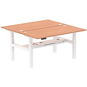 Air Electric Height Adjustable 2 Person Rectangular Back to Back Desks - Office Desks