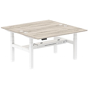 Air Electric Height Adjustable 2 Person Rectangular Back to Back Desks - Office Desks