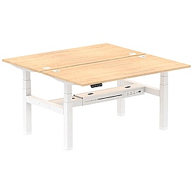 Air Electric Height Adjustable 2 Person Rectangular Back to Back Desks - Office Desks