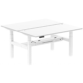 Air Electric Height Adjustable 2 Person Rectangular Back to Back Desks - Office Desks