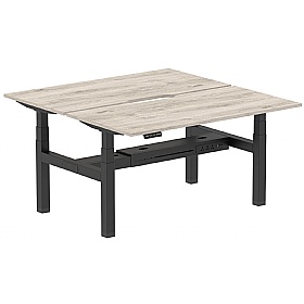 Air Electric Height Adjustable 2 Person Rectangular Back to Back Desks - Office Desks