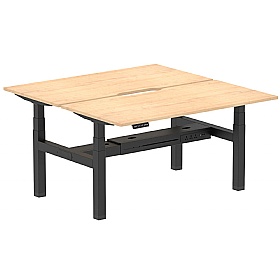 Air Electric Height Adjustable 2 Person Rectangular Back to Back Desks - Office Desks