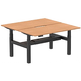 Air Electric Height Adjustable 2 Person Rectangular Back to Back Desks - Office Desks