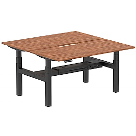 Air Electric Height Adjustable 2 Person Rectangular Back to Back Desks - Office Desks