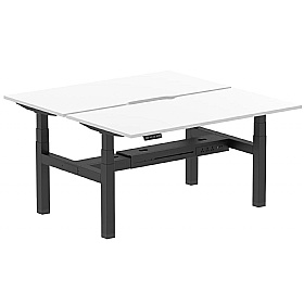 Air Electric Height Adjustable 2 Person Rectangular Back to Back Desks - Office Desks