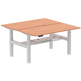 Air Electric Height Adjustable 2 Person Rectangular Back to Back Desks - Office Desks