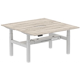 Air Electric Height Adjustable 2 Person Rectangular Back to Back Desks - Office Desks