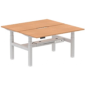 Air Electric Height Adjustable 2 Person Rectangular Back to Back Desks - Office Desks
