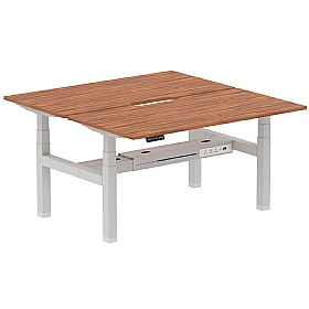 Air Electric Height Adjustable 2 Person Rectangular Back to Back Desks - Office Desks