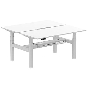 Air Electric Height Adjustable 2 Person Rectangular Back to Back Desks - Office Desks