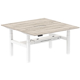 Air Electric Height Adjustable 2 Person Rectangular Back to Back Desks - Office Desks