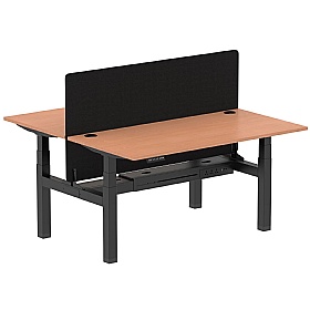 Air Electric Height Adjustable 2 Person Rectangular Back to Back Desks - Office Desks