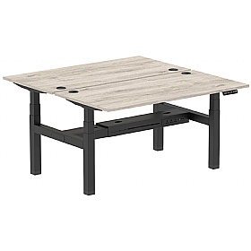Air Electric Height Adjustable 2 Person Rectangular Back to Back Desks - Office Desks