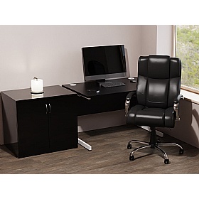 Eclipse Black Rectangular Office Desks