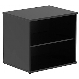 Obsidian Black Desk High Wooden Office Bookcases