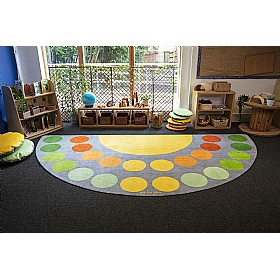 Safari Large Semi Circle Placement Carpet - School Furniture