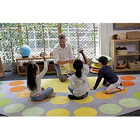 Safari Large Semi Circle Placement Carpet - School Furniture