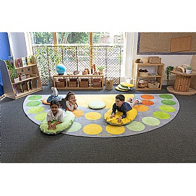 Safari Large Semi Circle Placement Carpet - School Furniture