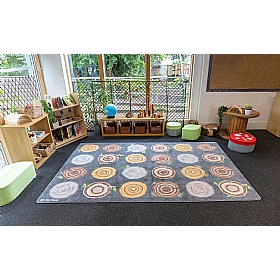 Natural World Tree Stump Placement Carpet - School Furniture