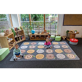 Natural World Tree Stump Placement Carpet - School Furniture