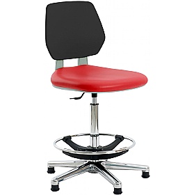Clean Room Vinyl Draughtsman Chair with HEPA Air Filter