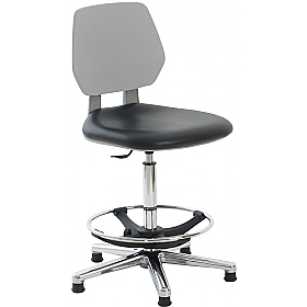 Clean Room Vinyl Draughtsman Chair with HEPA Air Filter